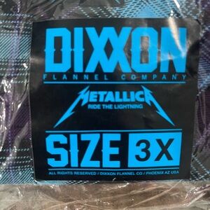 DIXXON Limited Edition Metallica ride the lightning flannel men’s 3X